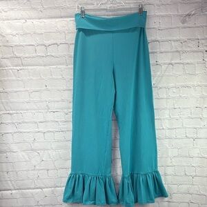 ⭐️Matilda Jane Turquoise Ruffle Bottom Pants size medium